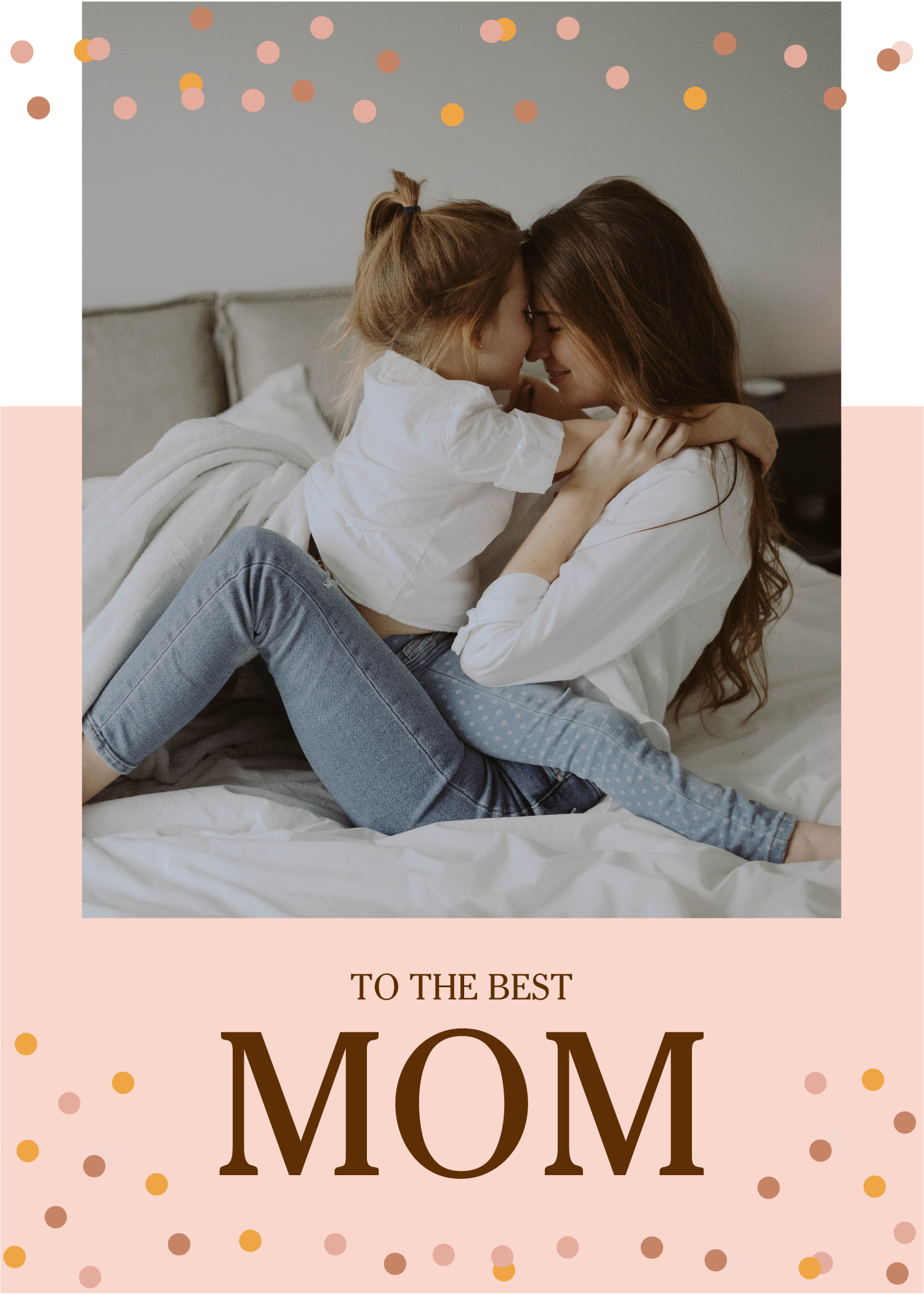 Warm Peach Mother's Day Poster Design