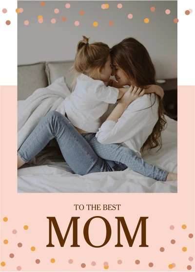 Template Warm Peach Mother's Day Poster Design