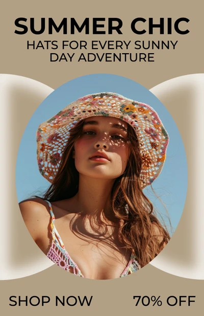 Template Summer Chic Poster With Beige Accents