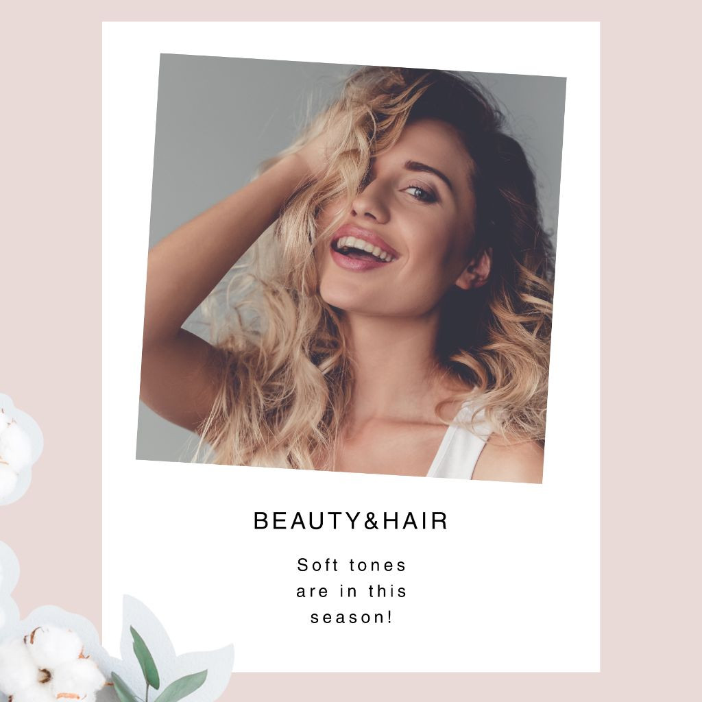 Template Chic Beauty Salon Poster Pink and White