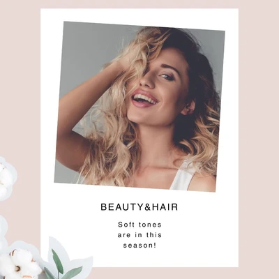 Template Chic Beauty Salon Poster Pink and White