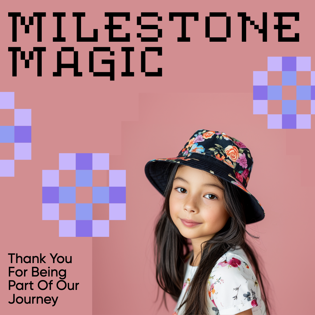 Milestone Magic Pink Instagram Post Template