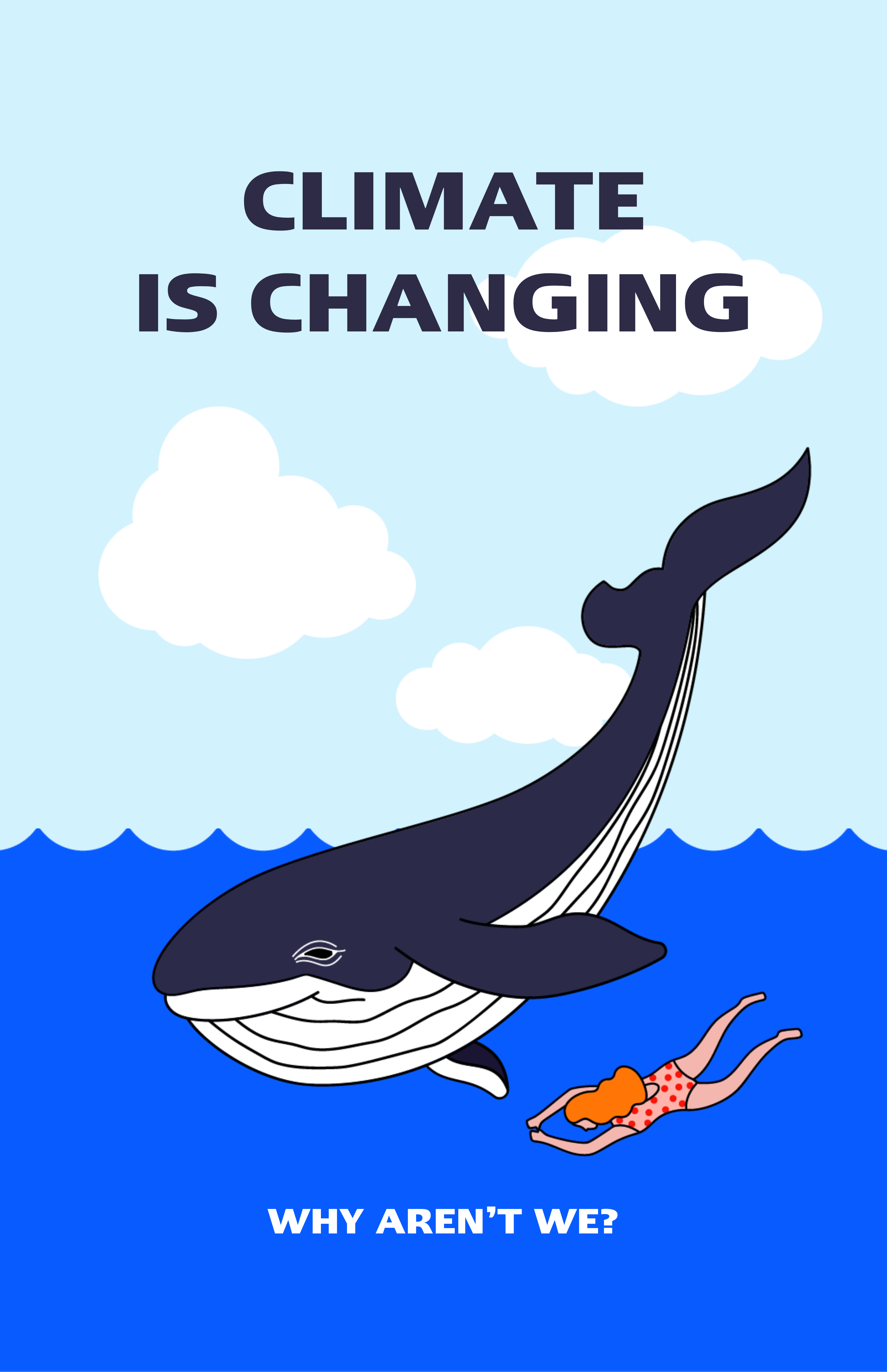 Blue Sky Whale Conservation Awareness Poster