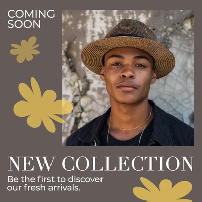 Template Stylish Instagram-Square with Warm Tan Accents