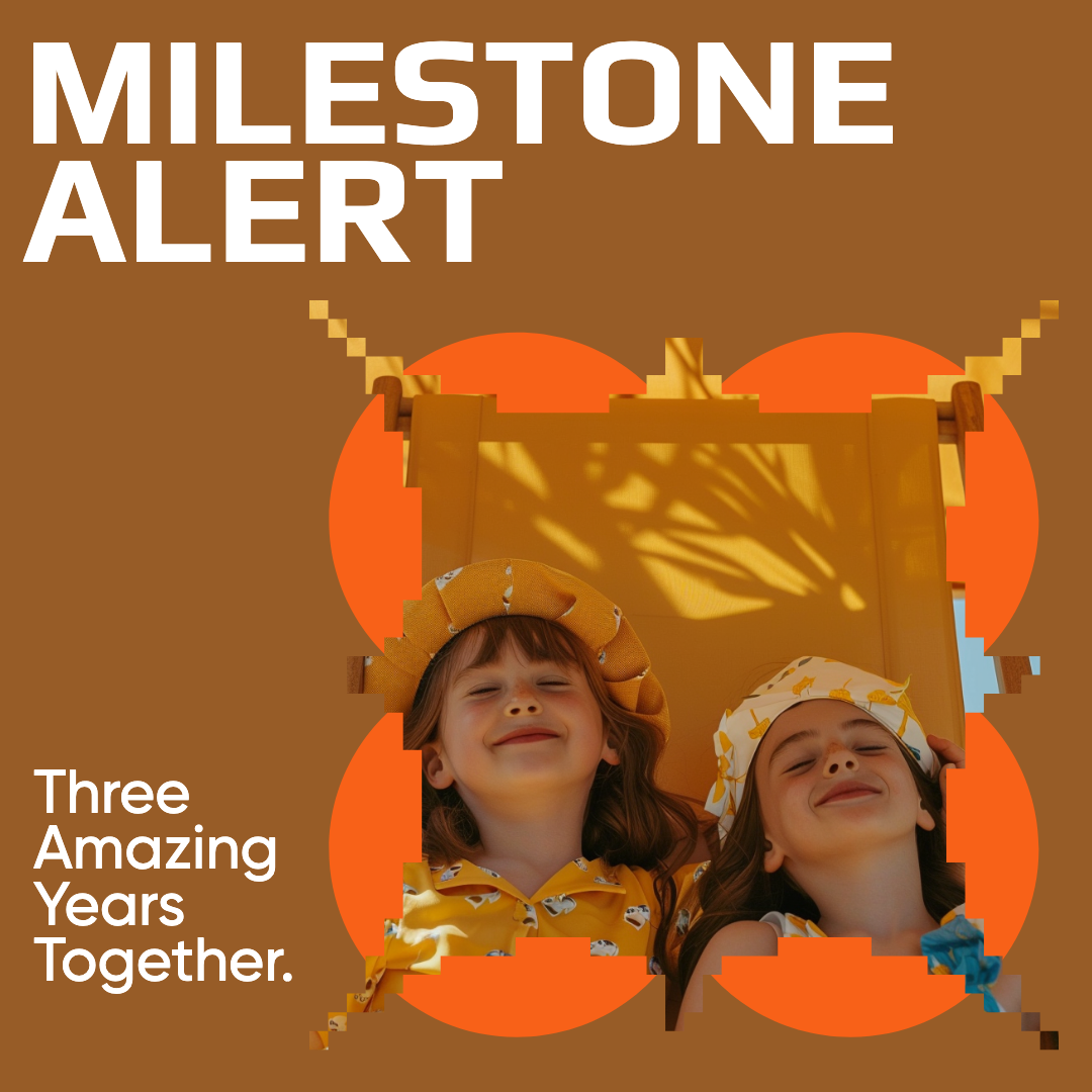 Celebratory Orange Milestone Instagram Post