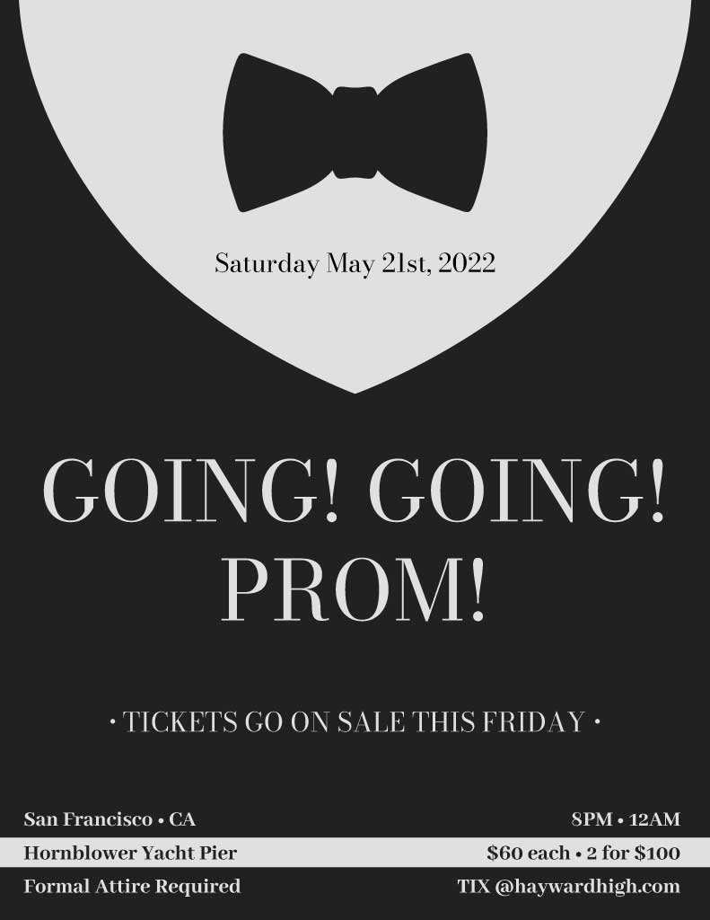 Elegant Black and White Prom Poster Design