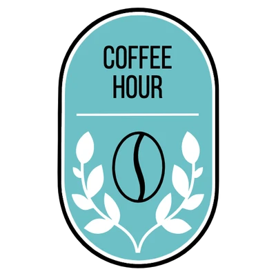 Template Soothing Aqua Coffee Hour Poster Design