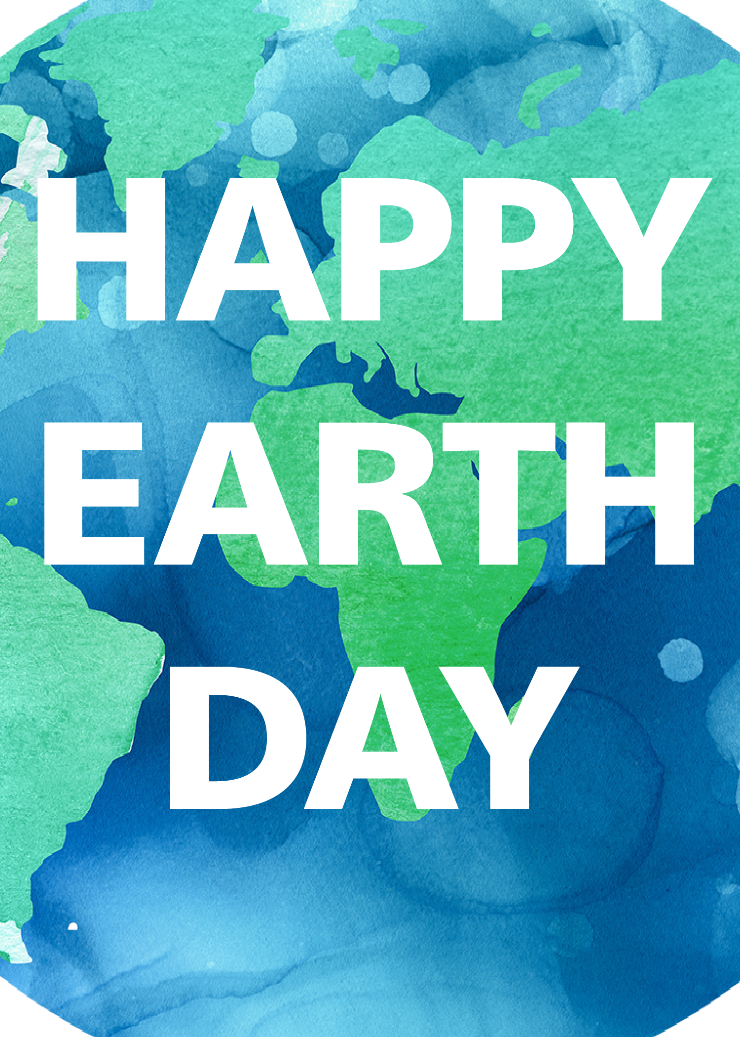 Earth Day Celebration Blue Green Poster