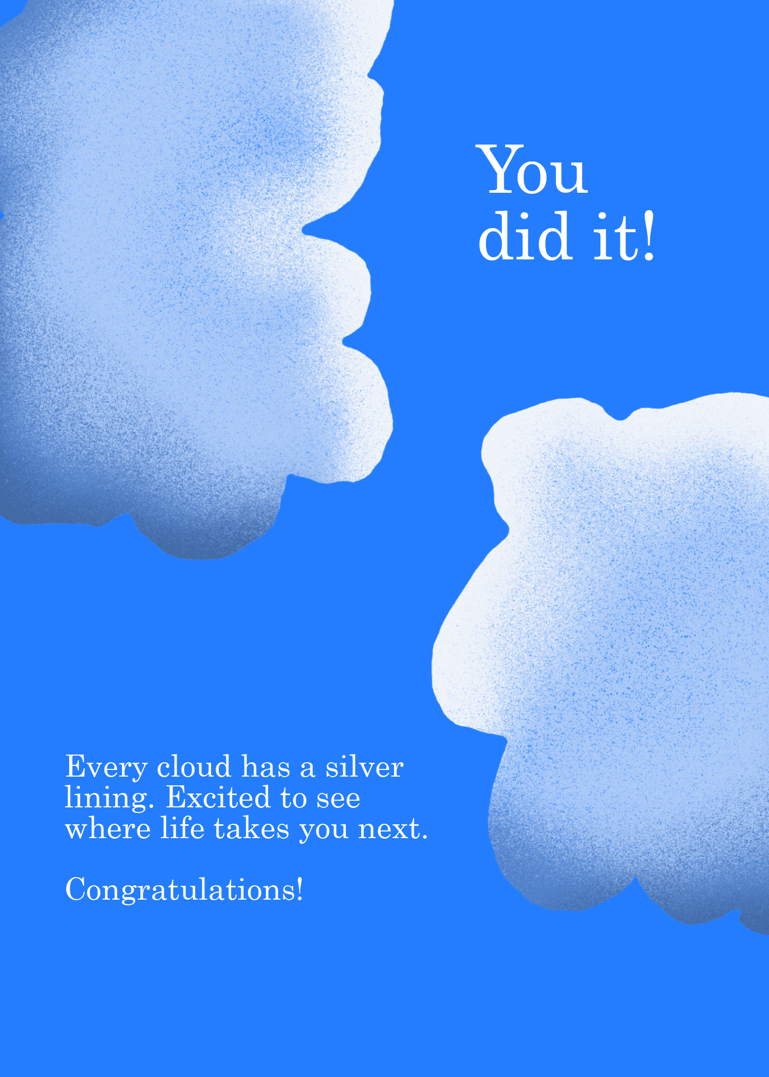 Sky Blue Congratulations Celebration Poster