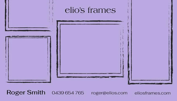 Template Elegant Purple Business Card Template Design