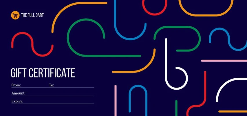 Template Chic Navy Blue Gift Voucher Design Template