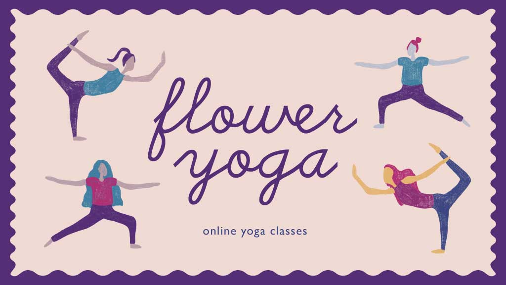 Soothing Purple Yoga Class Poster