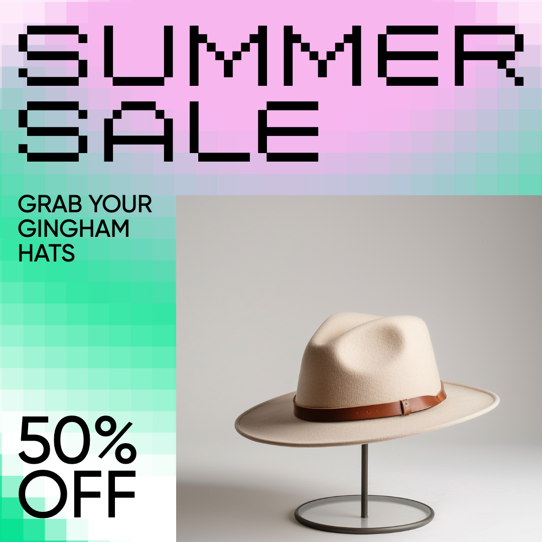 Summer Sale Instagram Square Post in Pink and Green