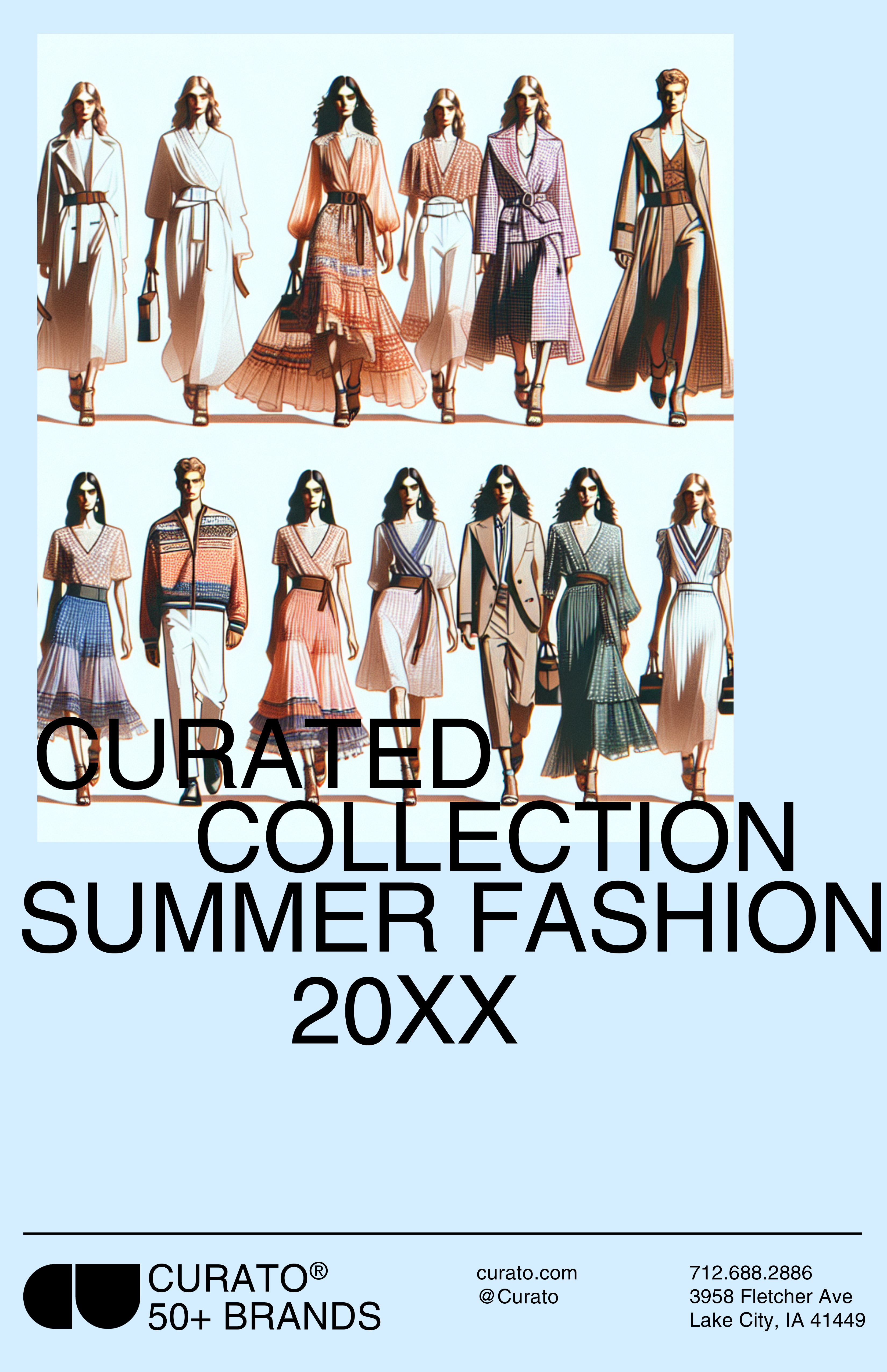 Chic Beige Summer Fashion Poster Design