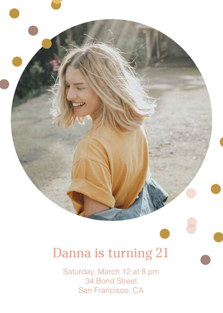 Template Cheerful Yellow Birthday Celebration Invitation Poster