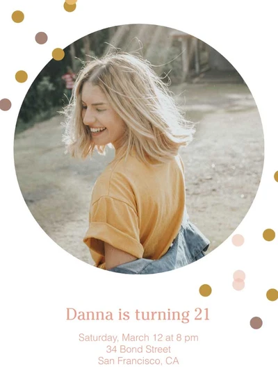 Template Cheerful Yellow Birthday Celebration Invitation Poster