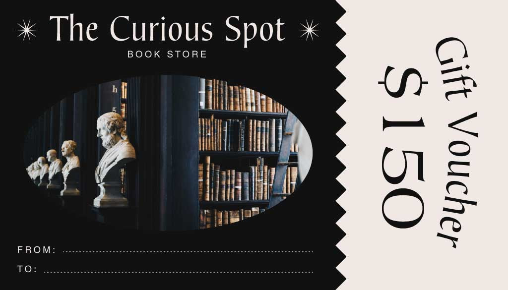 Template Elegant Black and Beige Bookstore Voucher Template