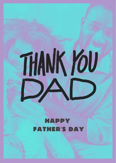 Template Heartwarming Father's Day Poster in Purple and Pink