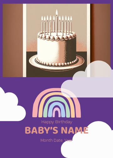 Soft Pastel Baby Announcement Post