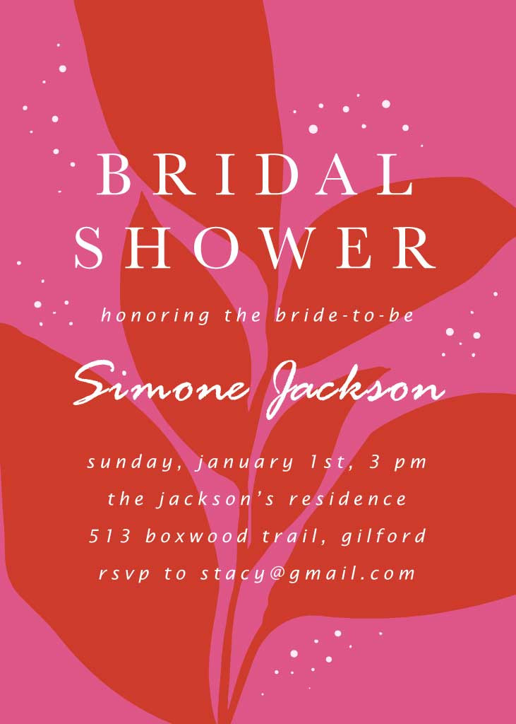 Template Charming Pink Bridal Shower Invitation Poster