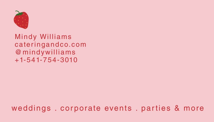 Template Elegant Pink Business Card Template Design