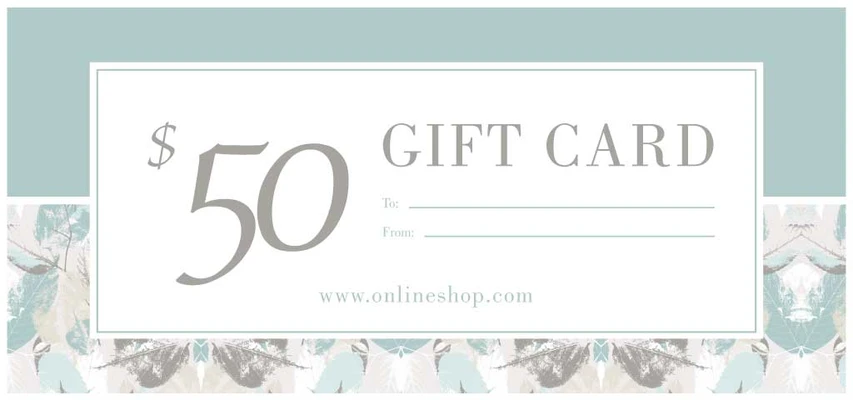 Template Elegant Mint Green $50 Voucher Design Template