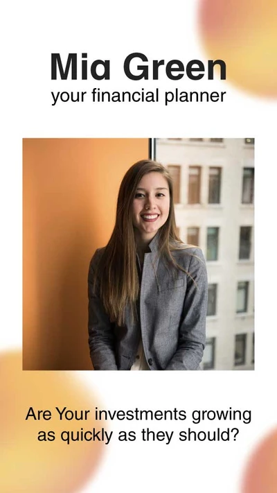 Template Professional Financial Planner Poster Template in Orange