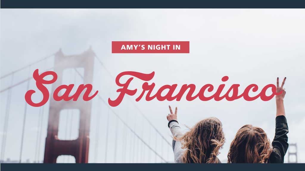 Chic San Francisco Travel Poster with Red Accents