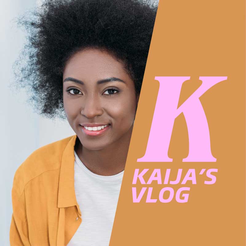 Chic Yellow Vlogger Ad Poster Design