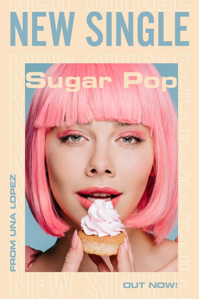 Pink Sugar Pop New Release Music Poster