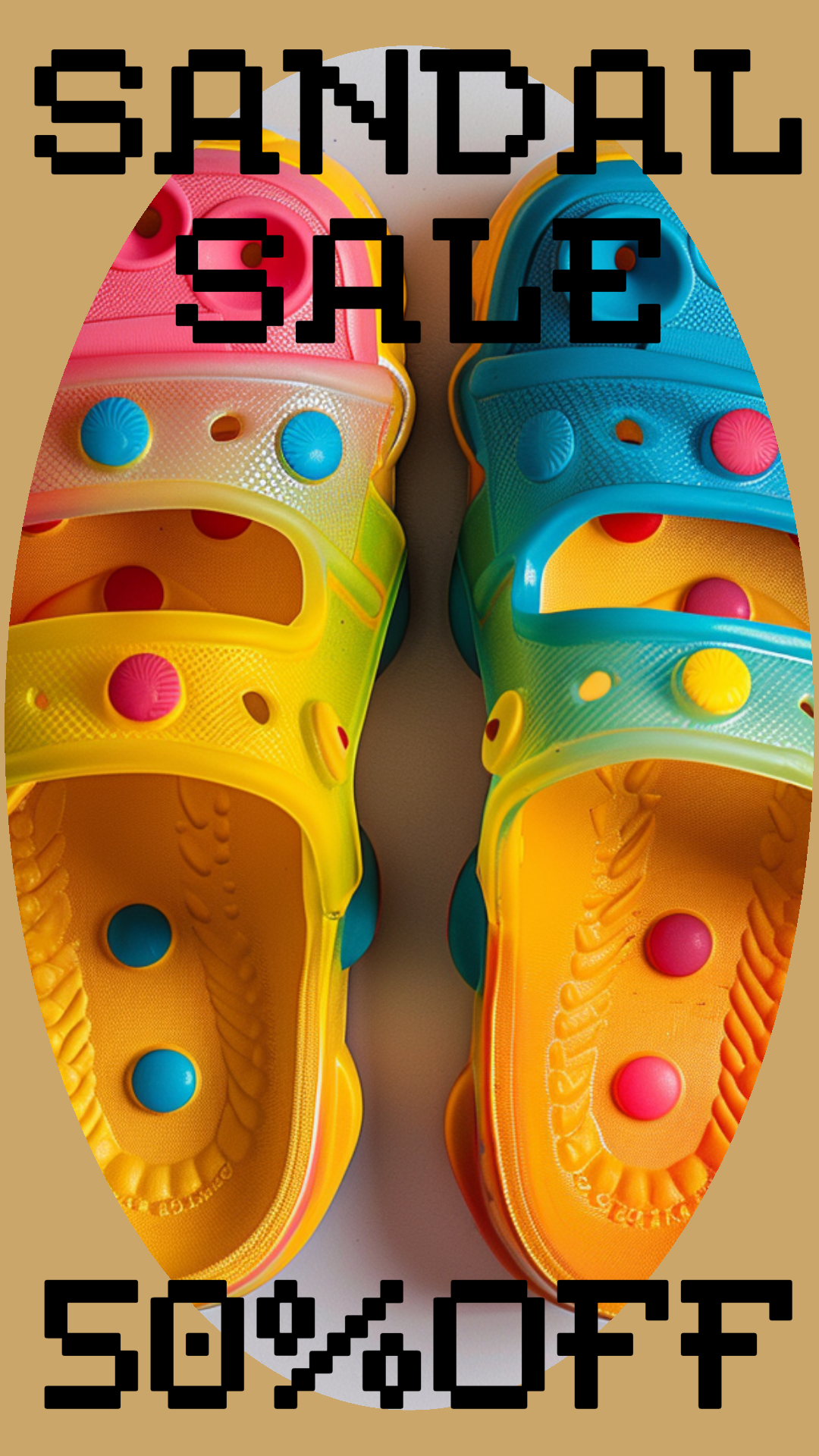 Template Vibrant Sandal Sale Instagram Story Design