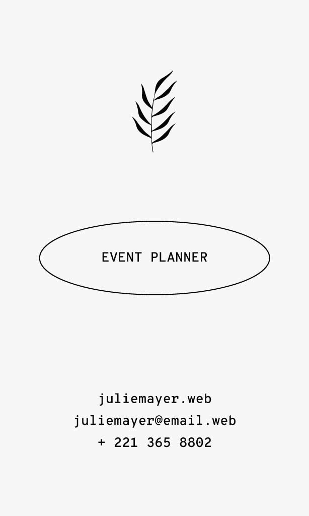 Elegant Black and White Event Planner Poster