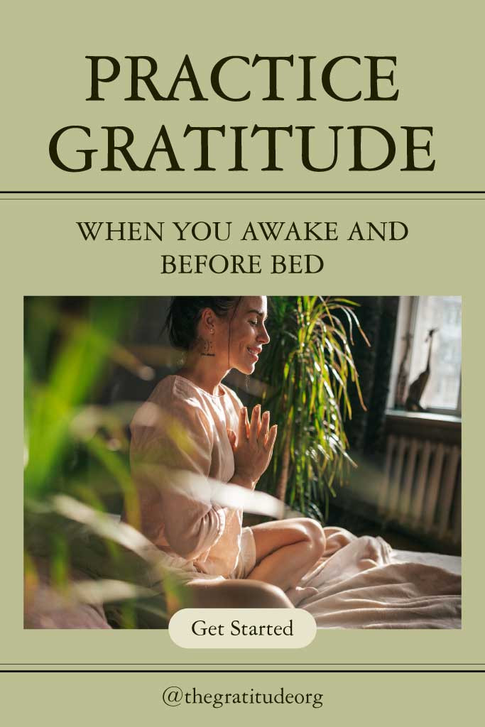 Template Olive Green Serenity Gratitude Poster Design