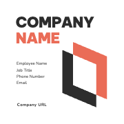 Modern Black and Coral Business Card Template