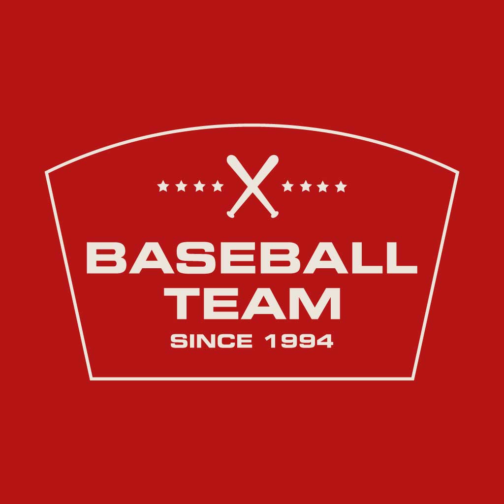 Red Baseball Team Poster Design Template