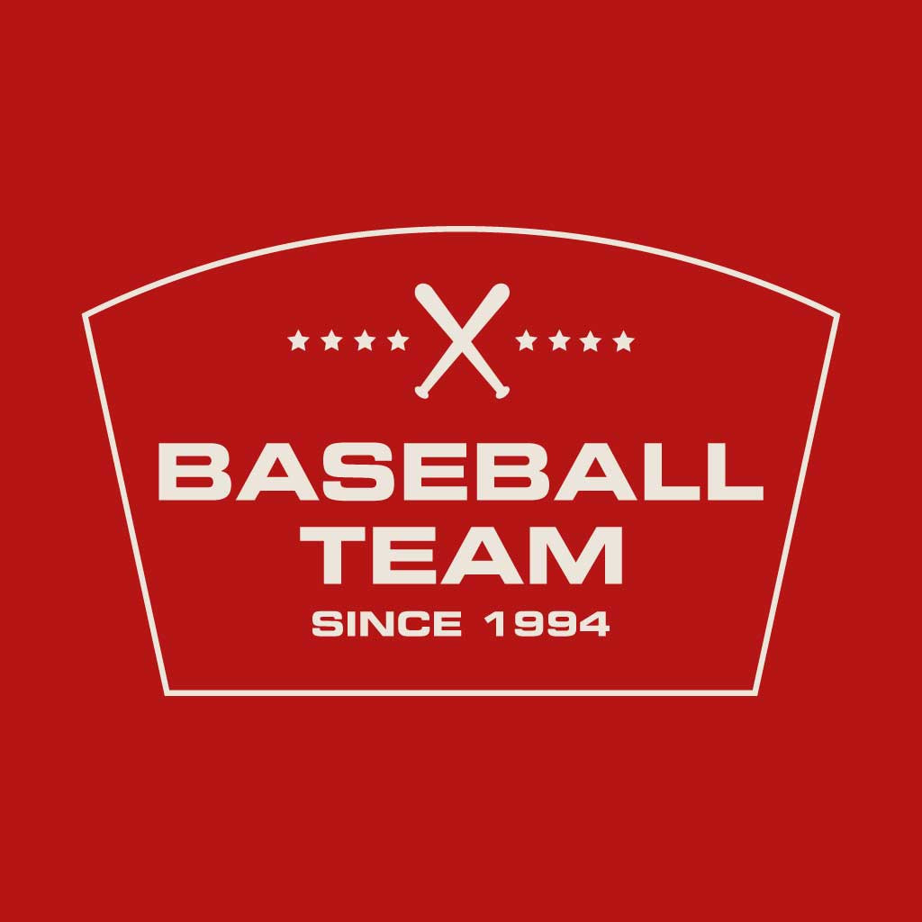 Template Red Baseball Team Poster Design Template