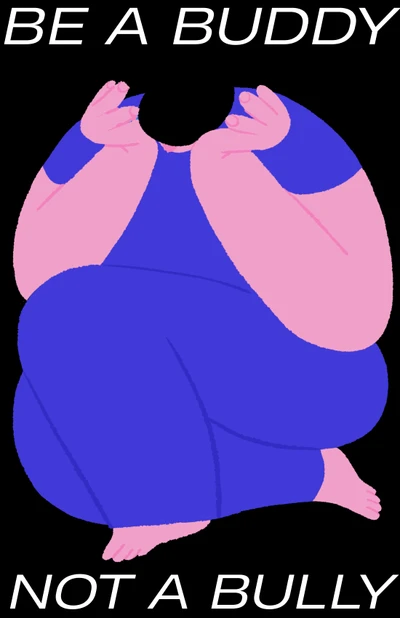 Template Blue and Pink Anti-Bullying Campaign Poster