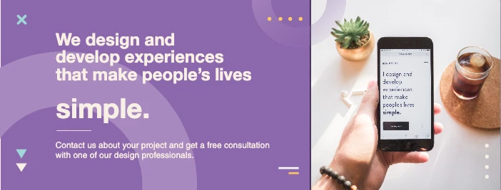 Template Sleek Purple Website Ad Template Design