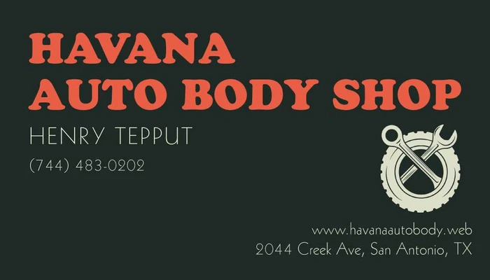 Template Sleek Orange Black Auto Body Shop Ad