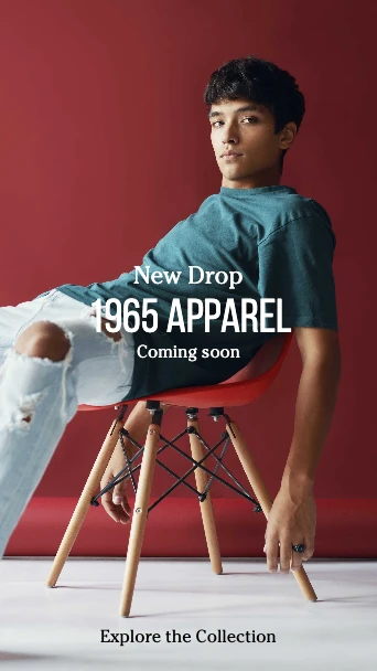 Template Teal and Red Apparel Ad Coming Soon