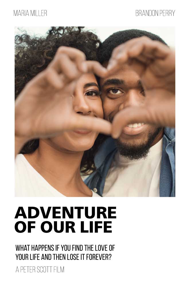 Template Heartwarming Movie Poster Love Story Beige