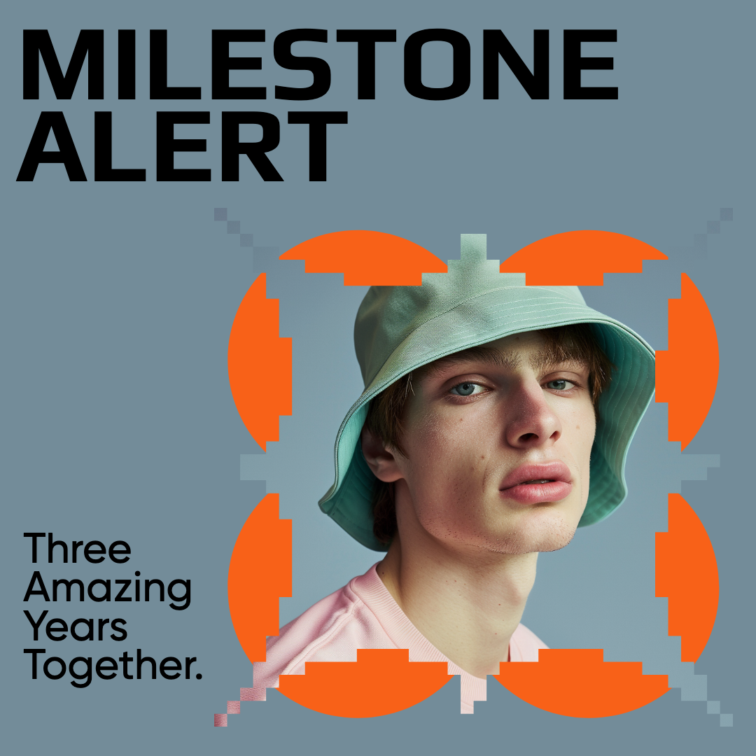 Orange Teal Milestone Alert Instagram Post