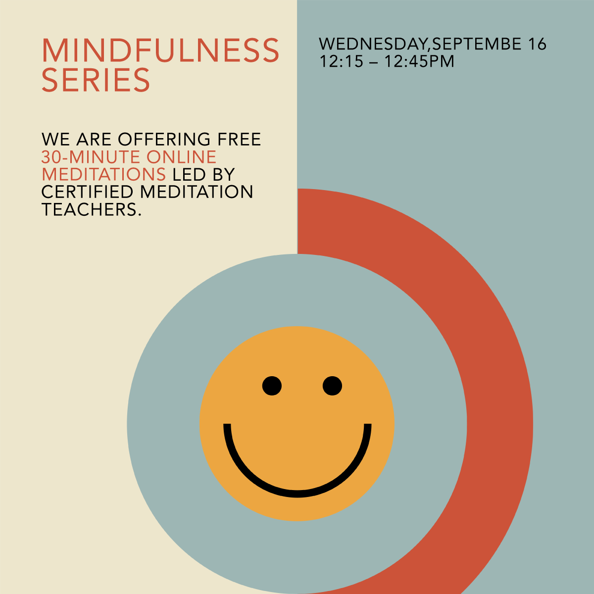 Soothing Orange Mindfulness Series Poster Design