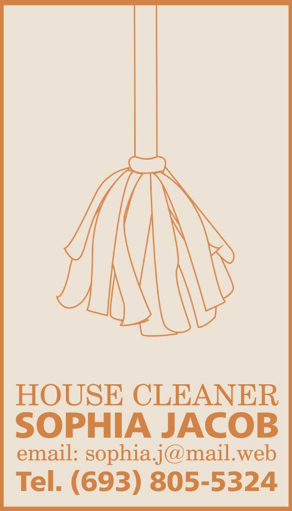 Template Warm Apricot Cleaning Service Ad Template