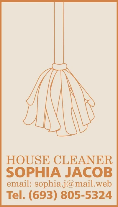 Template Warm Apricot Cleaning Service Ad Template