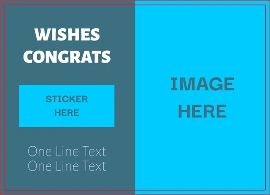 Template Cheerful Blue Celebration Post Template Design