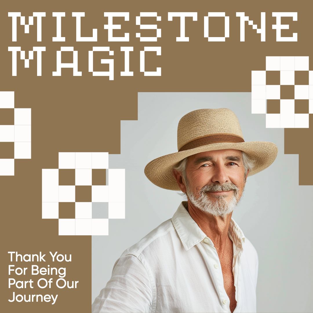 Template Milestone Magic Instagram Square Beige Post