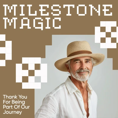 Template Milestone Magic Instagram Square Beige Post