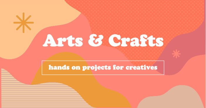 Template Creative Arts and Crafts Workshop Poster Peach