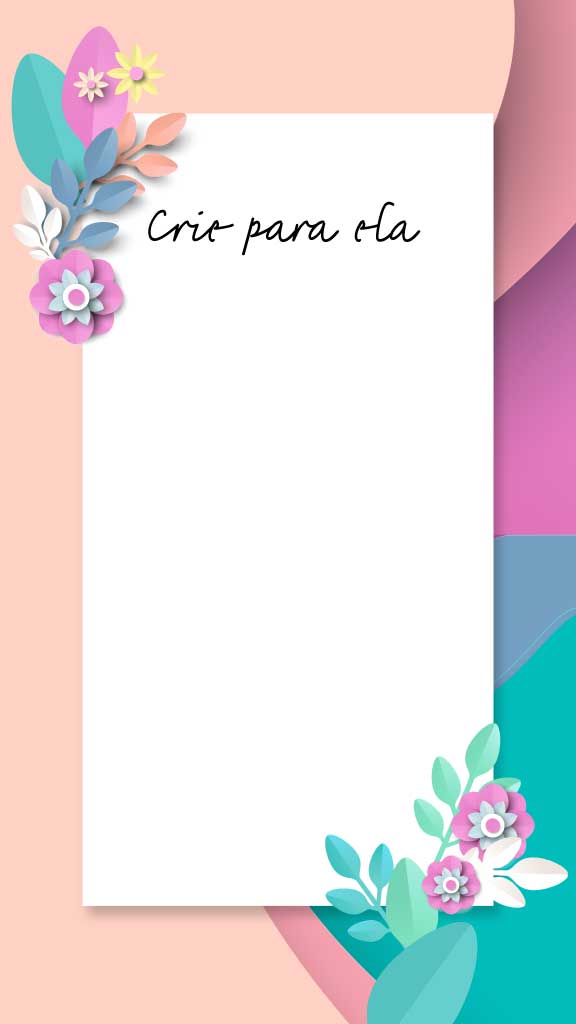 Chic Pink and Blue Floral Poster Design